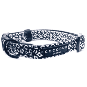 Black Leopard Dog Collar
