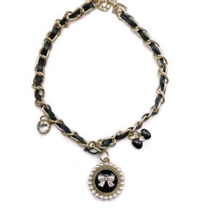 Dog Necklace - Glamour Black & Gold