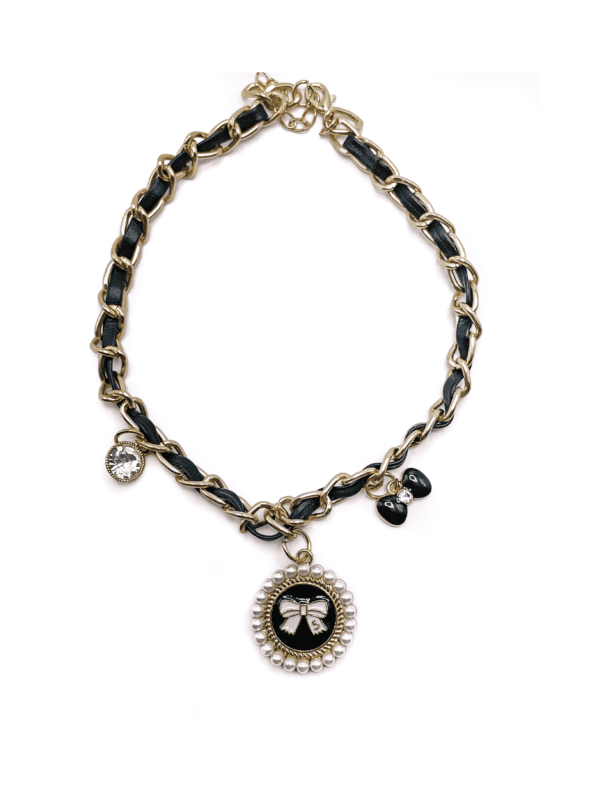 Dog Necklace - Glamour Black & Gold