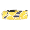 Dog Collar - Navy Blue Stripe Lemon